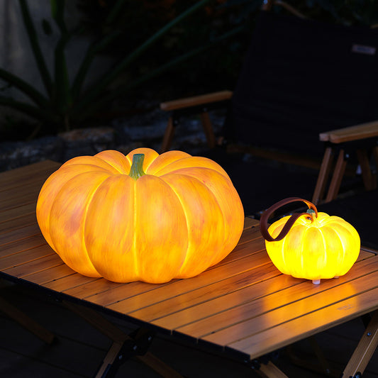 LED Pumpkin Night Light Outdoor Table Floor Light Solar Energy Charging Halloween Courtyard Waterproof Traveling To Go Projector Lights NINETY NIGHT   