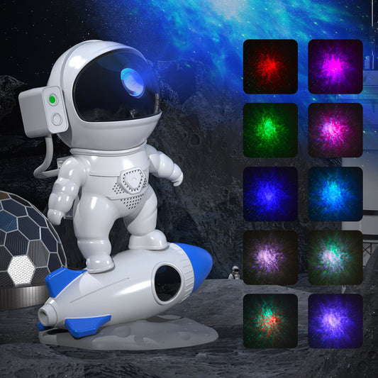 APP Control Star Projector Galaxy Night Light Astronaut Rocket Bluetooth Starry Nebula LED Lamp With Rotating and Remote Projector Lights NINETY NIGHT   