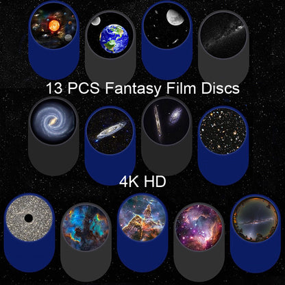 13PCS Film Discs Star Projector Galaxy Night Light Globe Starry Nebula LED Lamp Rotating Projector Lights NINETY NIGHT   