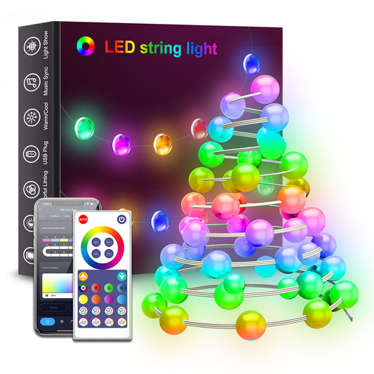65.6FT LED Strip Lights Rope Light Ball Bluetooth APP Remote Control Timing Camping Charms Projector Lights NINETY NIGHT   