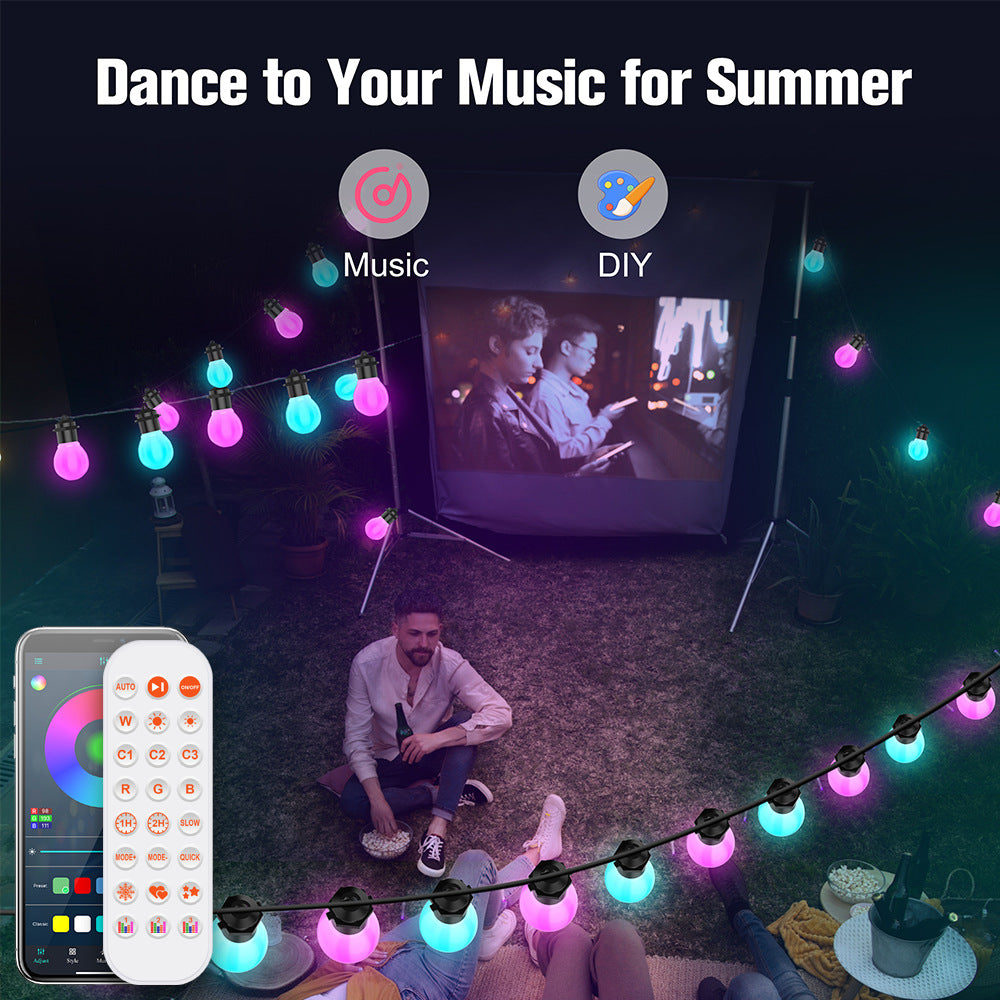 39.4FT LED Strip Lights Rope Light Blub Bluetooth Wifi APP Remote Control Timing Camping Charms Projector Lights NINETY NIGHT   