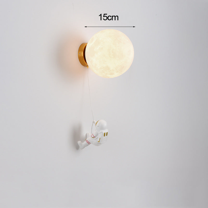LED Wall Light Sconce Astronaut Moon Cute Charms Children Kids Room Projector Lights NINETY NIGHT 15cm  