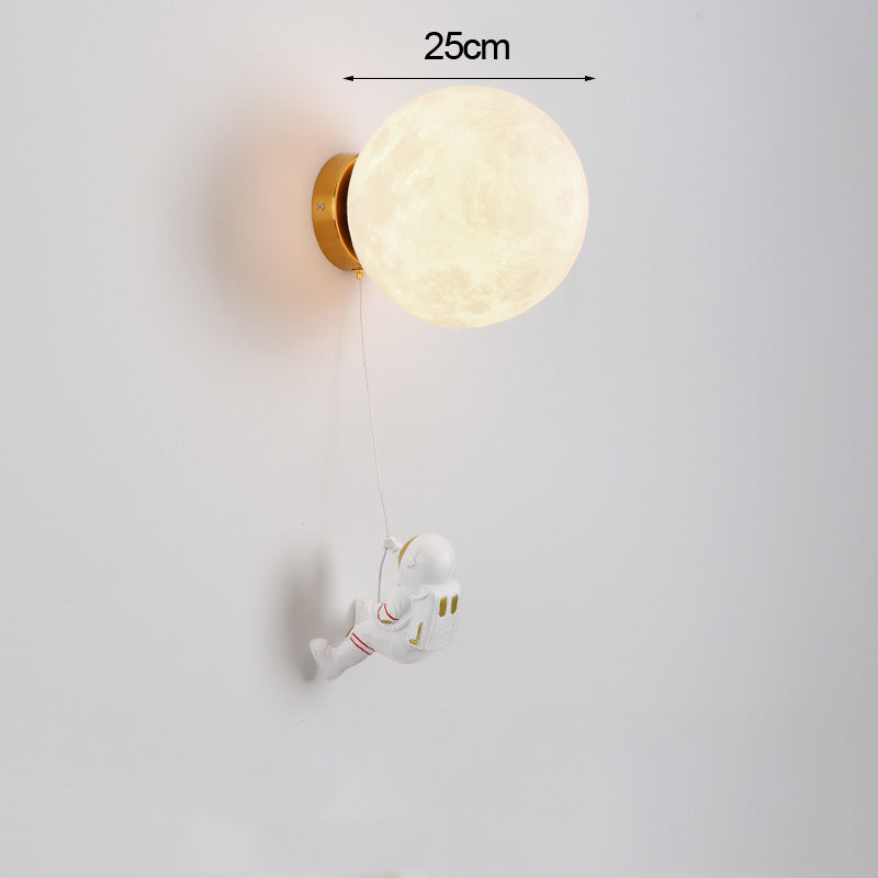 LED Wall Light Sconce Astronaut Moon Cute Charms Children Kids Room Projector Lights NINETY NIGHT 25cm  