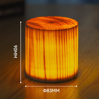 LED Camping Light Tent Light Night Light Solid Wood Cylinder Cube Outdoor Traveling To Go USB Charging Charms Projector Lights NINETY NIGHT 2  