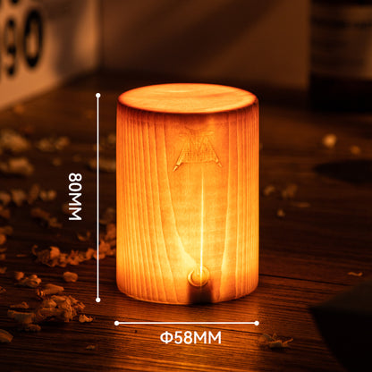 LED Camping Light Tent Light Night Light Solid Wood Cylinder Cube Outdoor Traveling To Go USB Charging Charms Projector Lights NINETY NIGHT 1  