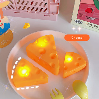 LED Night Light Cheese Bedroom Living Room Bar Cafe Hotel Children Kids Room Button Battery Cute Projector Lights NINETY NIGHT   