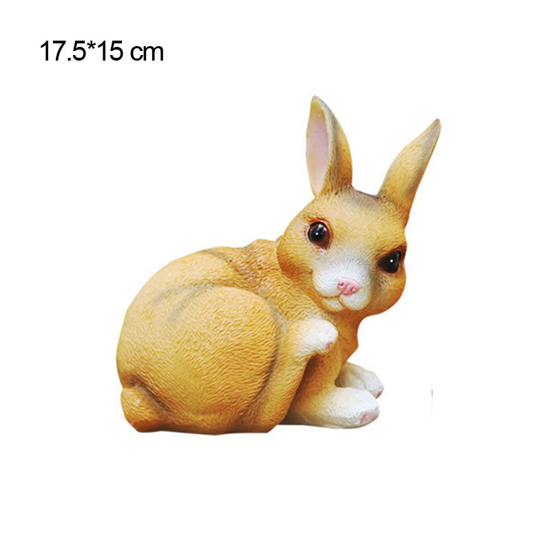 LED Light Resin Dog Puppy Snail Rabbit Waterproof Solar Charging Garden Courtyard Outdoor Traveling To Go Charms Projector Lights NINETY NIGHT Rabbit  