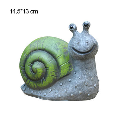 LED Light Resin Dog Puppy Snail Rabbit Waterproof Solar Charging Garden Courtyard Outdoor Traveling To Go Charms Projector Lights NINETY NIGHT Snail  