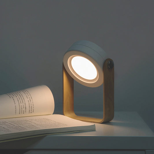 LED Night Light Solid Wood Folding Portable Table Lamp Outdoor USB Charging Traveling To Go Projector Lights NINETY NIGHT   