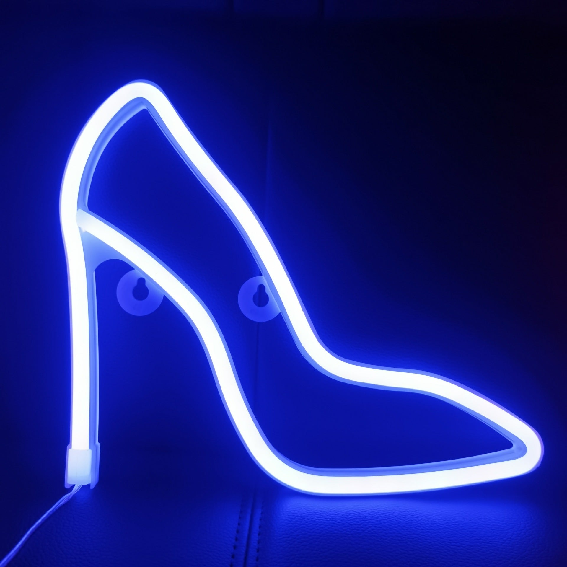 LED Wall Light Sconce Neon Light High Heel Charms Hanging Cafe Bar Projector Lights NINETY NIGHT Blue  