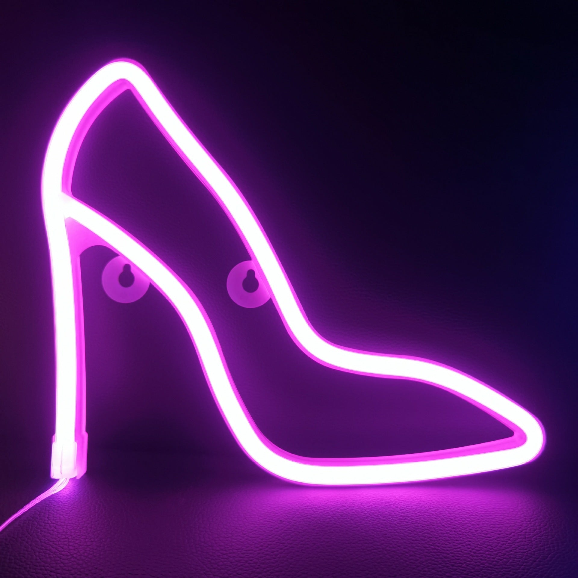 LED Wall Light Sconce Neon Light High Heel Charms Hanging Cafe Bar Projector Lights NINETY NIGHT Pink  