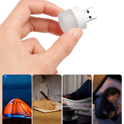 10PCS LED Night Light Mini Bulb USB Charging Portable Outdoor Traveling To Go Cute Charms Projector Lights NINETY NIGHT   