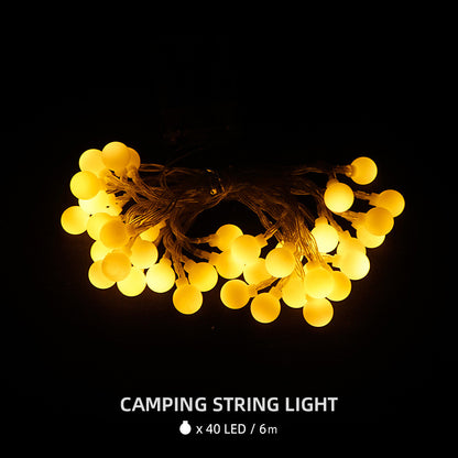 32.8FT LED Strip Lights Rope Light Blub Camping Light Tent Light Hanging AA Battery Outdoor Garden Courtyard Lighting Charms Projector Lights NINETY NIGHT 19.7FT (6m)  