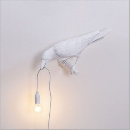 LED Wall Light Sconce Lucky Bird Night Light Table Lamp Unique Charms Projector Lights NINETY NIGHT Sconce-Right White 