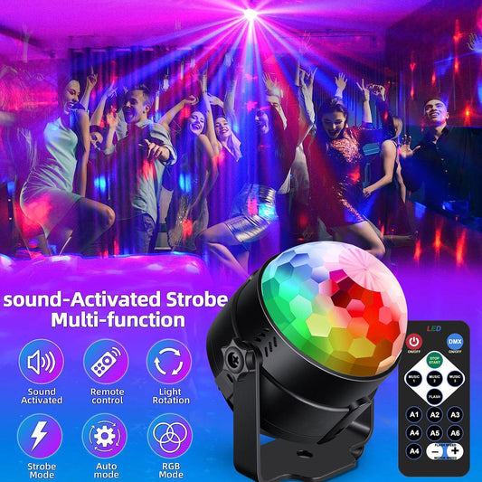 LED Projector Lights Magic Ball Lights Party Lights Rotating Sound Activited Sensor Stage Dicso Ball Lights Remote Control Charms Projector Lights NINETY NIGHT   