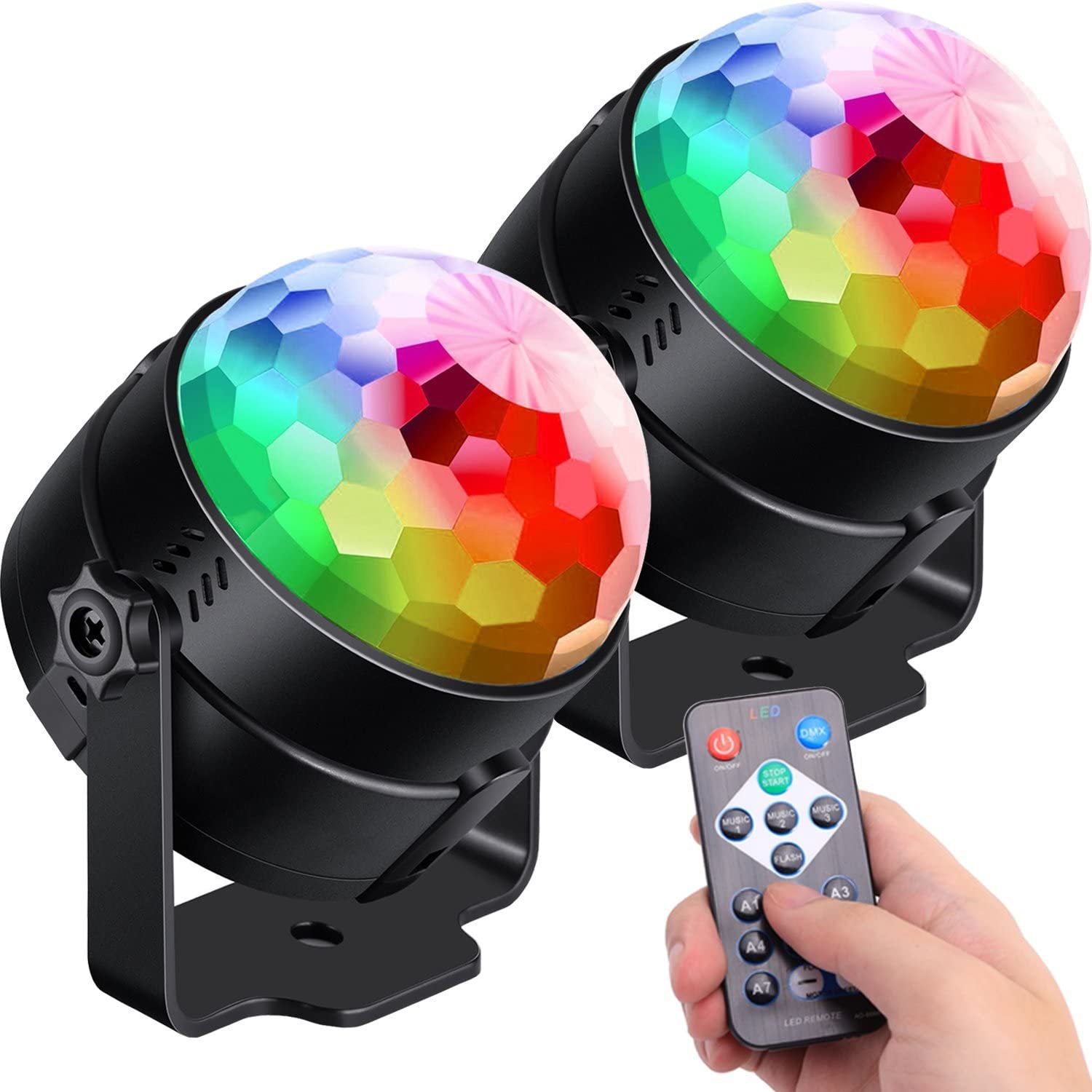 LED Projector Lights Magic Ball Lights Party Lights Rotating Sound Activited Sensor Stage Dicso Ball Lights Remote Control Charms Projector Lights NINETY NIGHT   