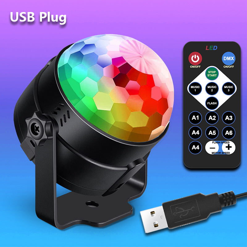 LED Projector Lights Magic Ball Lights Party Lights Rotating Sound Activited Sensor Stage Dicso Ball Lights Remote Control Charms Projector Lights NINETY NIGHT Remote Control (with sound activited)  