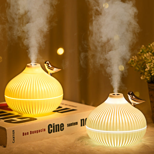 LED Night Lights Onion Bird Humidifier Atmosphere Table Lamps USB Charging Bedroom Living Room Charms Projector Lights NINETY NIGHT   