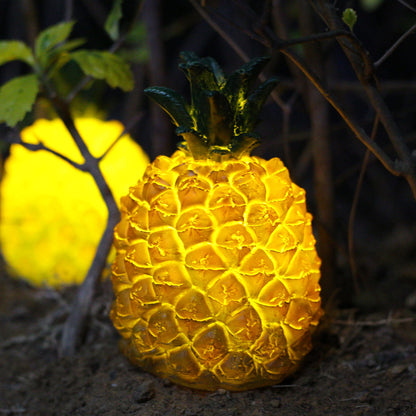 LED Light Resin Pineapple Solar Charging Waterproof Garden Courtyard Outdoor Traveling To Go Charms Projector Lights NINETY NIGHT   