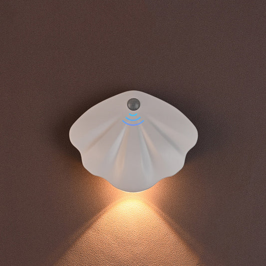 LED Wall Light Sconce Shell Induction Sensor Magnetic Attachment Gum USB Charging Charms Unique Projector Lights NINETY NIGHT   