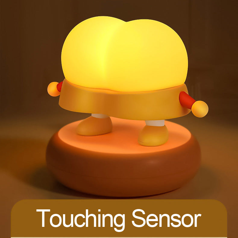 LED Night Light Silicone Touch Sensor Booty Table Lamp USB Charging Cute Children Kids Room Projector Lights NINETY NIGHT   