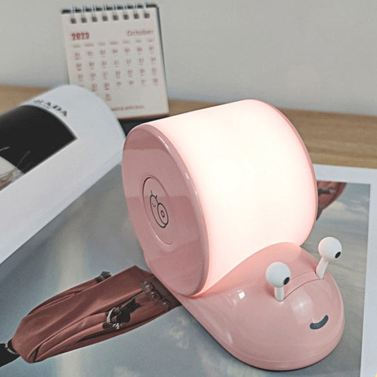 LED Night Light Snail Magnetic Base Table Lamp USB Charging Cute Charms Children Kids Room Projector Lights NINETY NIGHT   