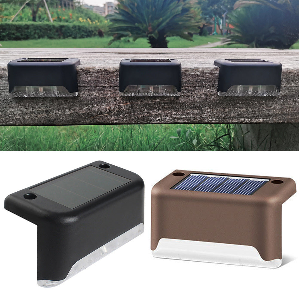 4PCS LED Stair lights Rectangle Garden Courtyard Outdoor Solar Charging Charms Projector Lights NINETY NIGHT   